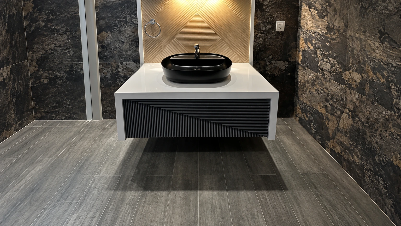 Customized Corian vanity
