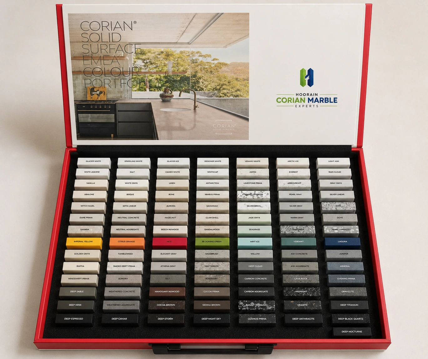 Corian materials and finishes